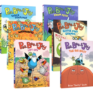Pea, Bee, and Jay Stuck Together Wannabees Lift Off 豌豆、蜜蜂和松鸭6册 幽默漫画 儿童英语读物 英文原版进口图书