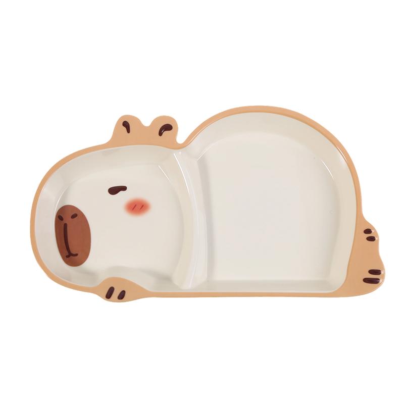 卡皮巴拉儿童餐具宝宝饭碗可爱