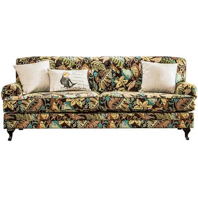 爆客厅整装小户型沙发拉扣设计美式乡村田园布艺沙发C119