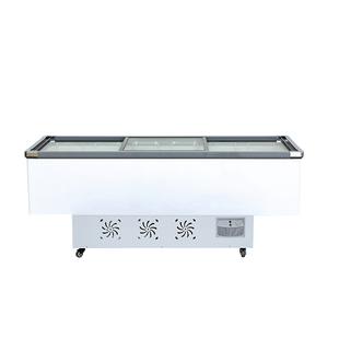 冰柜商用大容量透明玻璃冷藏冷冻单温肉柜节能铜管电冰柜卧式岛柜