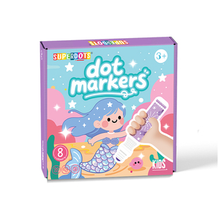 闪光点点笔涂鸦套装宝宝启蒙闪粉水彩笔星光闪耀8色安全幼儿园蒙氏早教3岁绘画专用儿童珠光彩色笔画画涂色笔