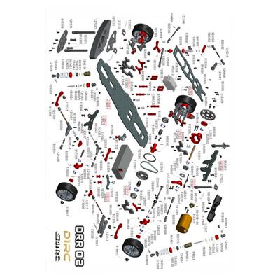 SNRC DRR02 DRR-02 2WD 后置后驱漂移车 说明书 爆炸图