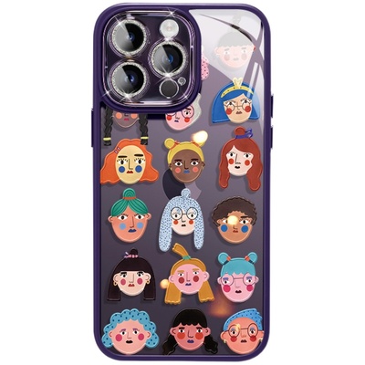 格子头像苹果14-12闪粉镜头壳