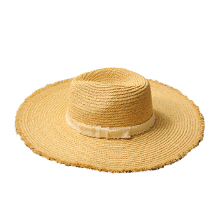 大帽檐法式拉菲草帽女夏遮阳防晒太阳渔夫帽海边度假沙滩时尚帽子