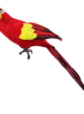 田园装饰仿真金刚鹦鹉羽毛道具