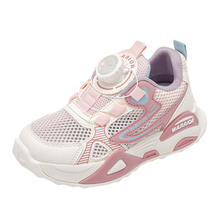 回力童鞋女童透气运动鞋2026春夏新款儿童网面休闲鞋男童旋钮跑鞋