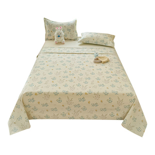 田园风全棉床单单件100％纯棉学生宿舍被单枕套三件套榻榻米炕单