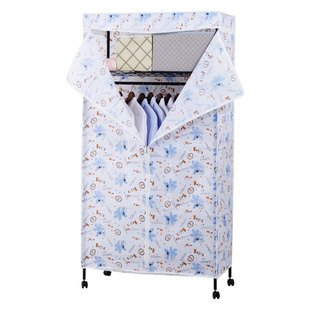 空间大师简易衣柜出租房用钢管加厚布艺坚固卧室组装收纳折叠衣橱