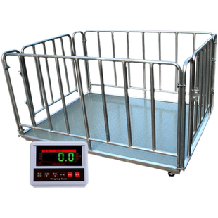 正峰地磅秤称猪称牛2吨1吨3吨电子秤地磅带围栏畜牧养殖场小地磅