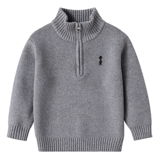 童装男童半高领毛衣冬装新款儿童长袖针织衫中大童上衣男孩冬季潮