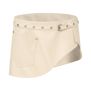 RAIVE2026春季新品女马鞍弧形不对称设计感皮革腰封装饰层次搭配