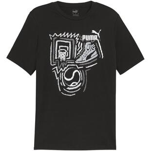 篮球运动印花短袖男纯棉舒适圆领简约T恤 682151彪马puma官方奥莱