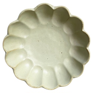 日式粗陶草帽碗餐厅创意哑光陶瓷花朵碗圆形菜碗拉面碗家用沙拉碗