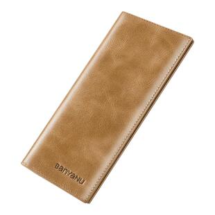 钱包男长款真皮防盗刷皮夹班亚奴2026新款男式简约复古带拉链钱夹