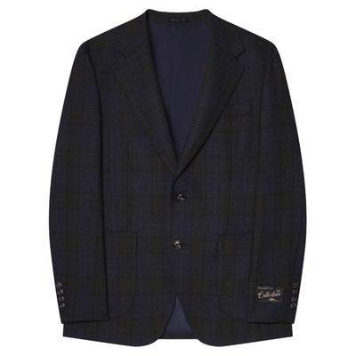 JDV格纹复古西装套装男