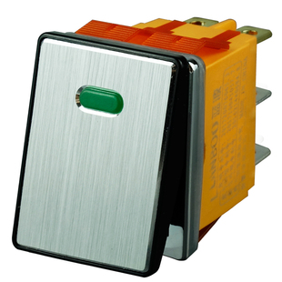 金属船型开关 KCD2-21N KCD4-201N 带LED灯 双刀单掷 电源防水开