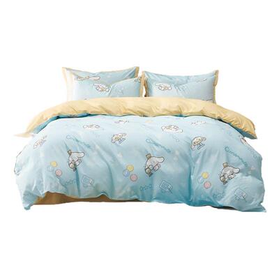 水星儿童家纺纯棉三四件套母婴A类抑菌套件百分百全棉大耳狗床品