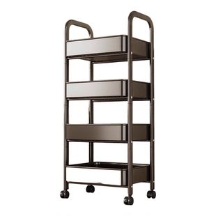 厨房多功能置物架落地多层收纳架蔬菜调料品一体靠墙可移动小推车