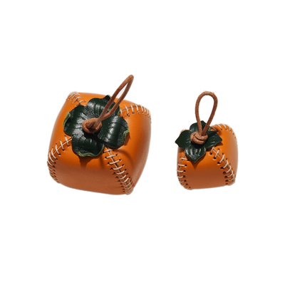 好事发生真皮柿子挂件DIY材料包