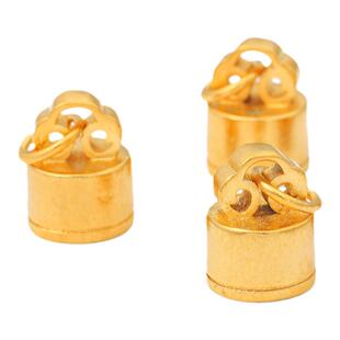 强保色越南沙金元宝蝴蝶结金锁吊坠 手工diy自制手链项链材料配件