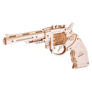木制拼装玩具枪左轮手枪沙漠之鹰皮筋枪diy木质手工枪组装枪模型