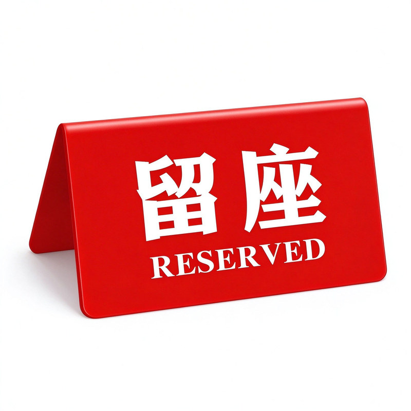 亚克力已预订留座牌扫码点餐牌