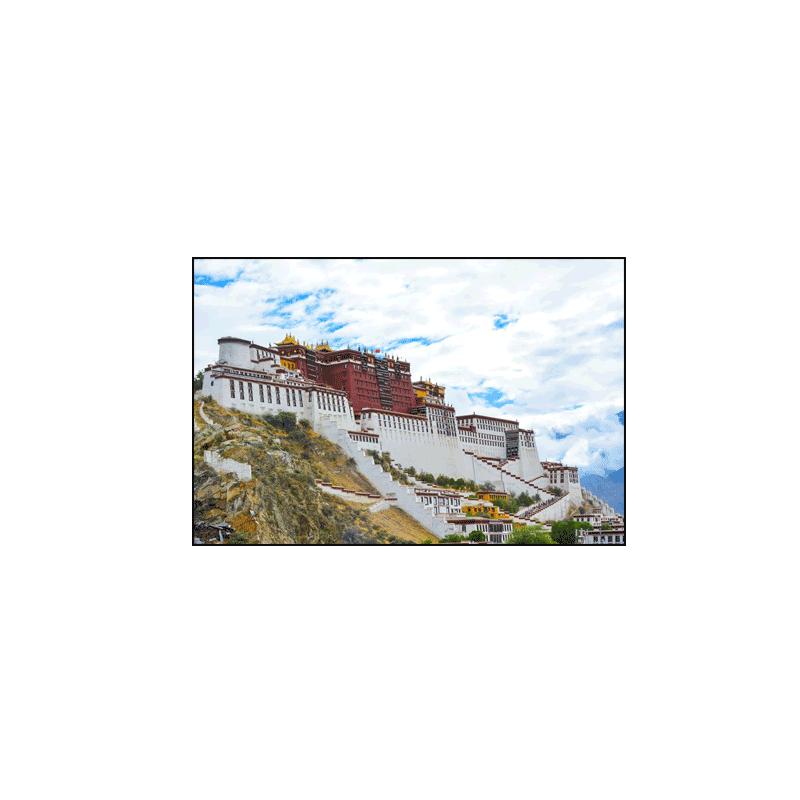 西藏拉萨民族风建筑办公室装饰画