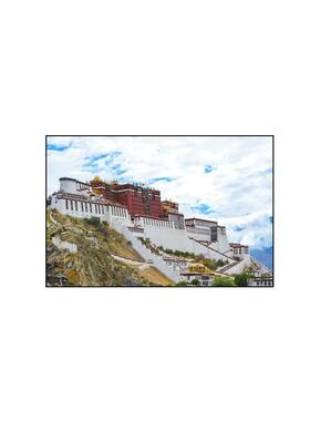 西藏拉萨民族风建筑办公室装饰画