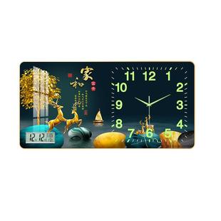 挂钟万年历钟表客厅免打孔简约现代装饰挂画创意夜光静音时钟挂墙