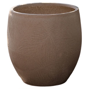 龟背竹花盆大号客厅落地特大号种树盆北欧侘寂风镁泥仿陶瓷大花盆