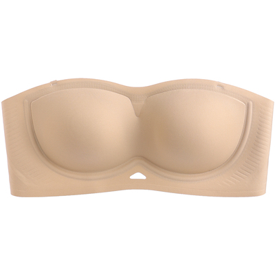 粉底液无肩带内衣女防滑聚拢美背