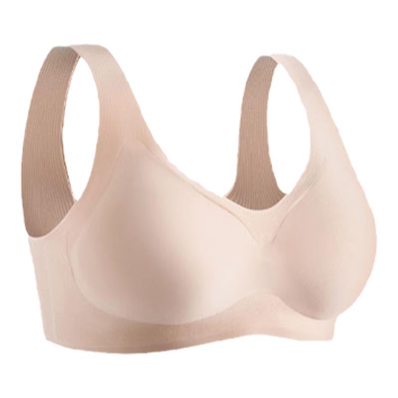 花界无痕内衣女背心式文胸聚拢收副乳上托无钢圈舒适一片式胸罩女