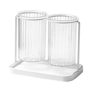 筷子筒收纳盒厨房筷子勺子收纳架沥水透明放刀叉筷子笼厨具收纳筒