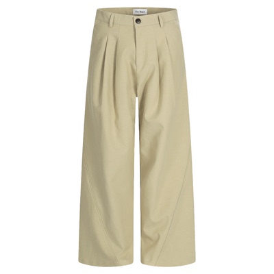 INKNOTS美式复古毛呢直筒休闲裤