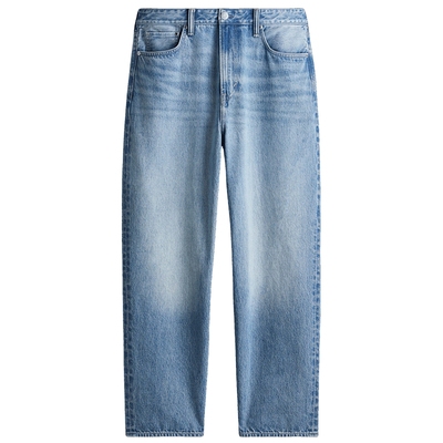 HM男装牛仔裤秋季中腰阔腿加厚棉质宽松直筒休闲裤0979945