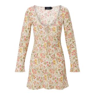 RealisationPar 连衣裙长袖碎花真丝短款A字裙25年新 The Serena