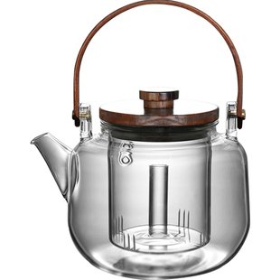 高硼硅玻璃烧水壶电陶炉围炉蒸煮茶专用提梁壶耐高温茶壶可明火