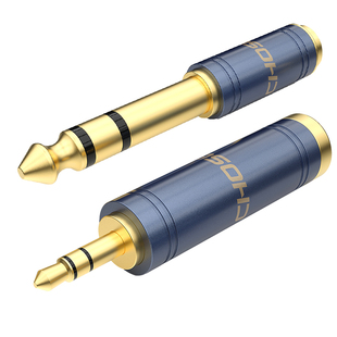 秋叶原6.5转3.5音频线转接头6.5mm公转3.5mm母电钢琴吉他线转换头