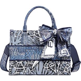 Fion/菲安妮巧锦托特包中号新款女士轻奢轻奢上班通勤手提包