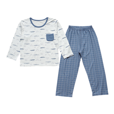 莫代尔宽松长袖睡裤家居服套装