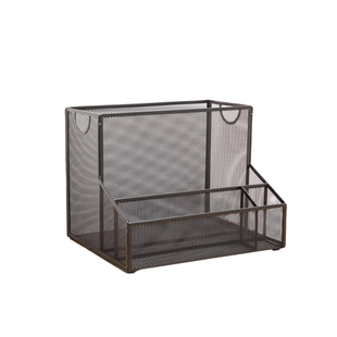 分隔收纳盒杂志报刊架票据架笔盒桌面文档整理盒文件合同储物篮架