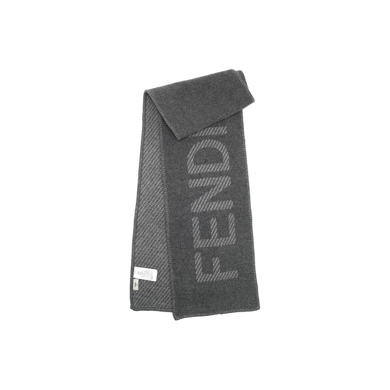 【自营】FENDI芬迪秋冬保暖女士字母logo设计羊毛绒线长款围巾