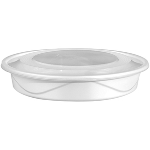 圆形打包盒1500ml一次性商用塑料快餐盒加厚火锅盆小龙虾外卖餐盒