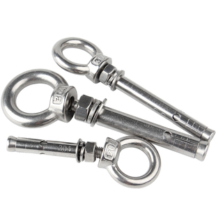 304不锈钢膨胀螺丝加长挂钩吊环膨胀螺栓拉爆M6M8M10M12M14M16