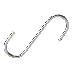 304不锈钢方型挂钩壁挂浴室厨房置物架柜门S钩晒腊肉香肠大中小号