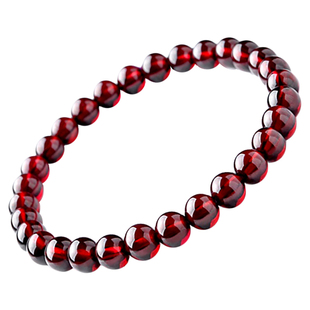 10A级细小颗石榴石手链女正品天然水晶本命年小米珠手串转运手链