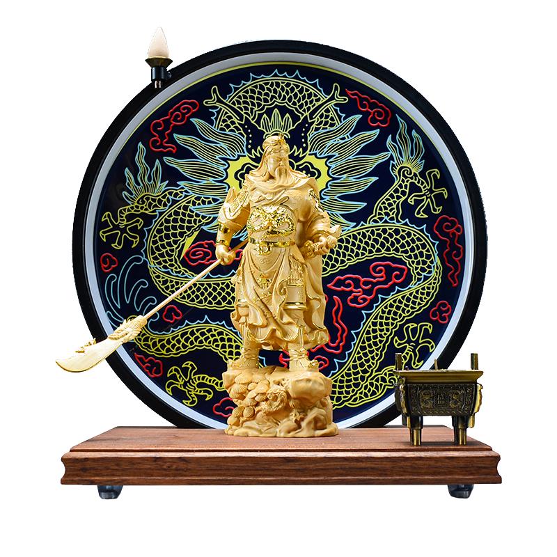 招财镇宅武财神关公客厅办公摆件