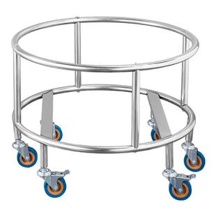 不锈钢汤桶架多用带轮移动车保温桶架开水桶架多用置物架加高底座