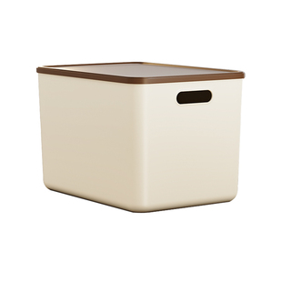 桌面收纳盒子长方形带盖厨房衣服杂物化妆品塑料整理箱储物置物筐