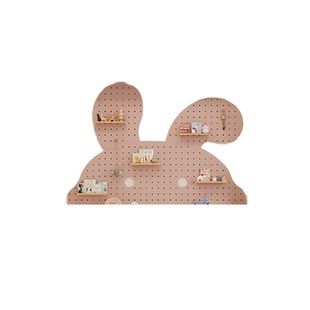 实木洞洞板置物架配件挂钩免打孔儿童房装饰造型墙上挂衣架一体